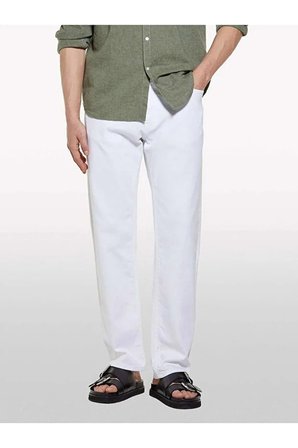 Streç Pamuklu Normal Bel Regular Fit Denim Pantolon Erkek Beyaz Denim Pantolon - 325P4TFTSE02R