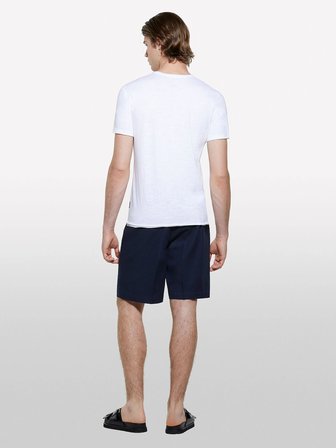 %100 Pamuk Yırtmaç Detaylı Regular Fit Bermuda Şort Erkek Lacivert Şort - 325P4GJ0S9018