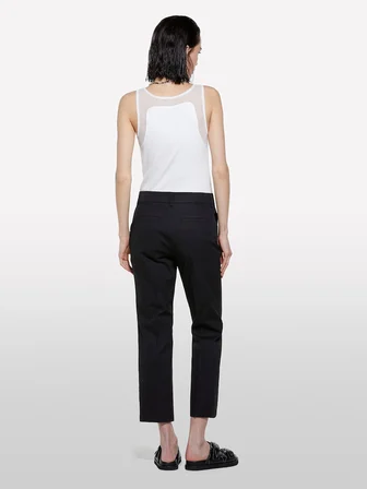 Streç Pamuklu Normal Bel Straight Fit Pantolon Kadın Siyah Pantolon - 325P4ENMLE02X