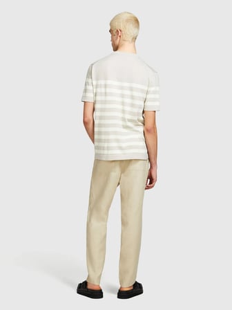 %100 Keten Beli Büzgülü İpli Slim Fit Pantolon Erkek Bej Pantolon - 325P4AGHSF043