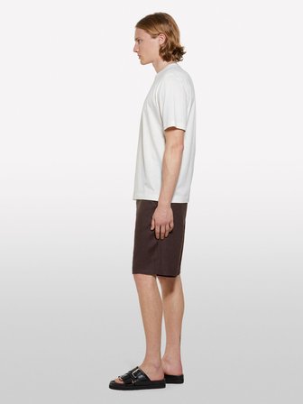Liyosel Karışımlı Yırtmaçlı Regular Fit T-Shirt Erkek Krem T-Shirt - 325P361VS104K