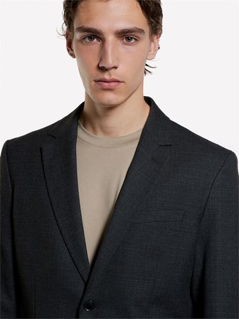 Viskoz Karışımlı Düğmeli Blazer Ceket Erkek Siyah Ceket - 325A2SDDSW02F