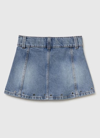 United Colors of Benetton Mavi Kız Çocuk Denim Etek 4R76C002O