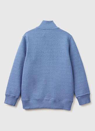 Benetton Baskılı Erkek Çocuk Buz Mavisi Sweatshırt 3J68C501B