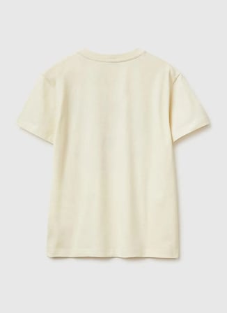 United Colors of Benetton Krem Erkek Çocuk Baskılı T-Shirt 3I1XC10SJ