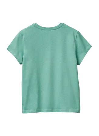 United Colors of Benetton Yeşil Kız Çocuk Simli T-Shirt 3I1XC10S6