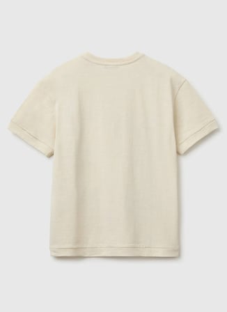 United Colors of Benetton Krem Erkek Çocuk Baskılı T-Shirt 3SDLC10TU