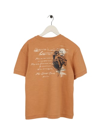 United Colors of Benetton Turuncu Erkek Çocuk Baskılı T-Shirt 3SDLC10TU