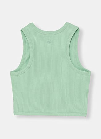United Colors of Benetton Yeşil Kız Çocuk T-Shirt 3S2UCH025