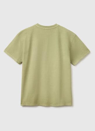 United Colors of Benetton Haki Erkek Çocuk İşlemeli T-Shirt 3PCMC10TO