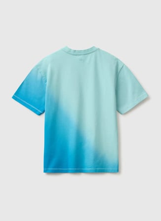 United Colors of Benetton Turkuaz Erkek Çocuk Baskılı T-Shirt 3NPDC10TZ