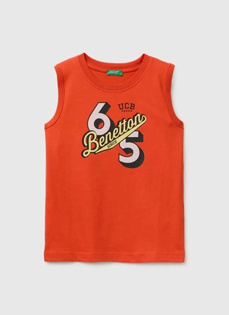 United Colors of Benetton Kırmızı Erkek Çocuk Baskılı T-Shirt 3I1XCH023