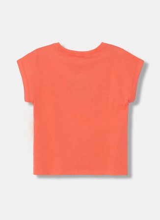 United Colors of Benetton Turuncu Kız Çocuk Baskılı T-Shirt 3I1XC10TT