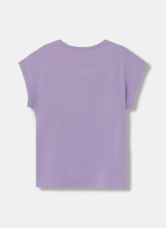 United Colors of Benetton Lila Kız Çocuk Baskılı T-Shirt 3I1XC10TT