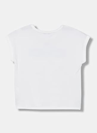 United Colors of Benetton Beyaz Kız Çocuk Baskılı T-Shirt 3I1XC10TT
