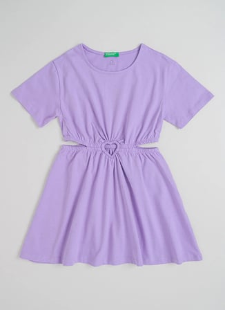 United Colors of Benetton Mor Kız Çocuk Elbise 35RYCV01A