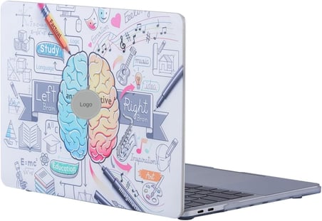 MacBook Air Kılıf 13 inç – A1369 A1466 ile Uyumlu 2010-2017 Eski USB Girişli Model | Brain Beyin Desenli Sert Koruma Kapak | İnce, Hafif, İz Bırakmayan Çizilmeye Dayanıklı Tasarım Beyaz