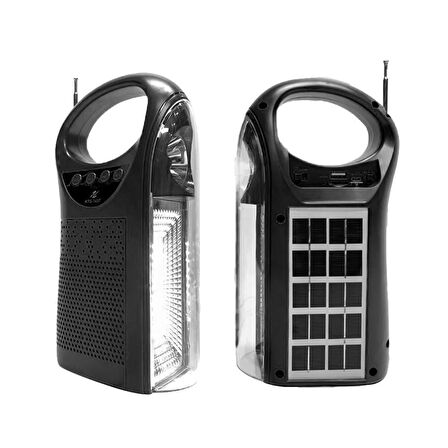 TORİMA KTS-1437 Solar El Feneri Şarjlı Fm Radyolu Kablosuz Hoparlör