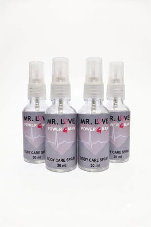 Mr. Love Power Man Body Care Sprey 30 ml Kişisel Bakım Kozmetik Sprey x4