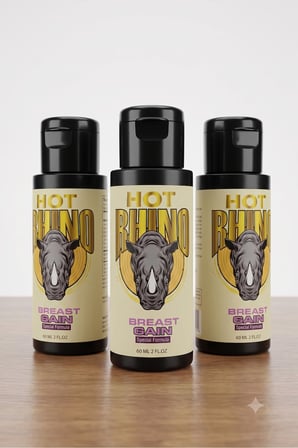 Hot Rhino Bust Care Cream 60 ml Kadın Göğüs ve Dekolte Bölgesi Body Care Cream x4