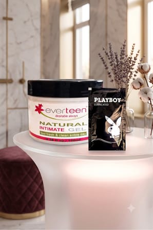 Everteen Natural Intimate Gel 100 ml ve Kayganlaştırıcılı Prezervatif Avantaj Paketi