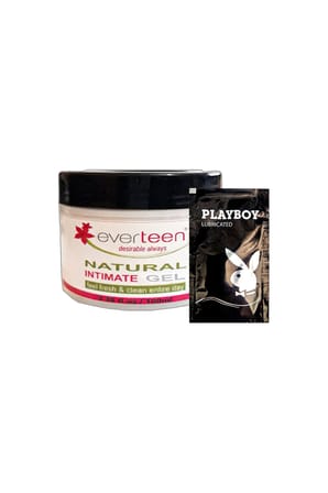 Everteen Natural Intimate Gel 100 ml ve Kayganlaştırıcılı Prezervatif Avantaj Paketi