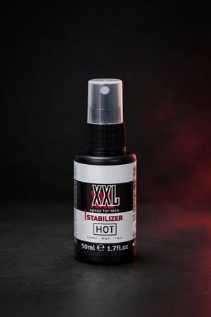 XXL Stabilizer Hot Erkeklere Özel Masaj Spreyi 50 ml Isıtıcı Etkili Su Bazlı Bakım Spreyi