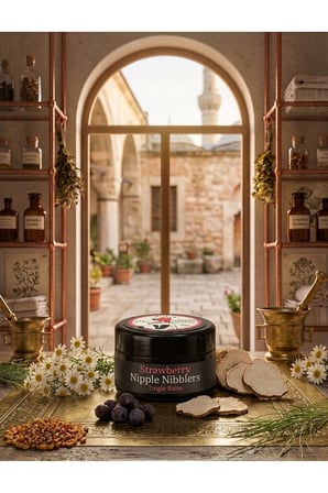 Jelique Nipple Nibblers Strawberry Tingle Balm 50 gr Çilek Aromalı Göğüs Ucu Bakım Balsamı