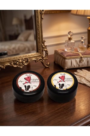 Jelique Nipple Nibblers Tingle Balm 2'li Set 50 gr Çikolata ve Vanilya Aromalı Göğüs Ucu Bakım Balsamı