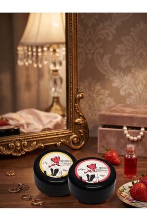 Jelique Nipple Nibblers Tingle Balm 2'li Set 50 gr Vanilya ve Çilek Aromalı Göğüs Ucu Bakım Balsamı
