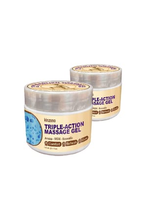 Kinzeno Triple-Action Massage Gel 100 ml Arnica MSM Boswelia Masaj Jeli Vücut Bakım Jeli x2