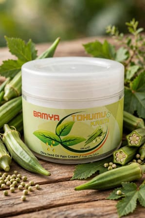 Bamya Tohumu Yağı İçeren Bitkisel Bakım Kremi 100 ml Yoğun Cilt ve Masaj Bakımı