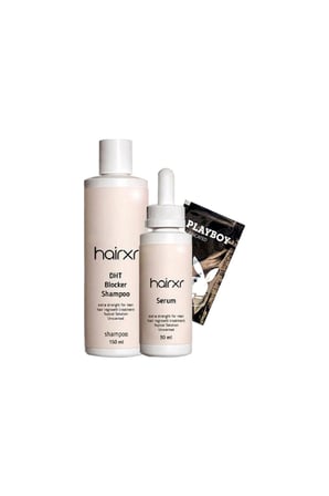 HairXR DHT Blocker Şampuan 150 ml + Saç Serumu 30 ml + Playboy Jel Hediye Saç Bakım Seti