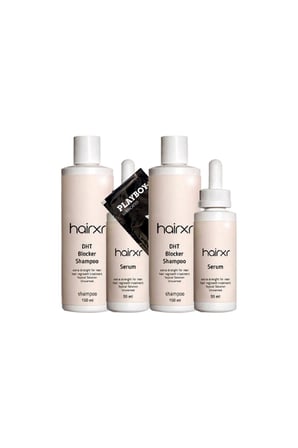 HairXR DHT Blocker 2 x 150 ml Saç Bakım Şampuanı + 2 x 30 ml Saç Bakım Serumu + Jel Hediye