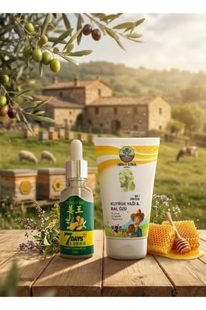 7 Days Ginger 30 ml Zencefil Saç Bakım Yağı + İbn-i Sina Kuyruk Yağı & Bal Özlü Bakım Kremi 50 ml