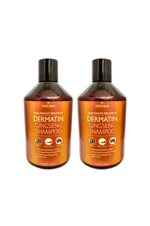 Foliclear Dermatin Ginseng Şampuan 500 ml | Ginseng, Keratin ve Kolajen İçerikli Saç Bakım Şampuanı x2