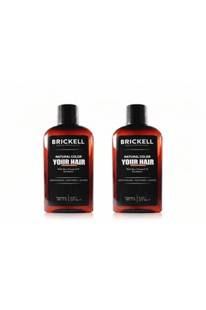 BRICKELL Natural Color Your Hair Erkek Saç Bakım Şampuanı 237 ml | Aloe Vera, E Vitamini ve Okaliptüs İçerikli Günlük Bakım x2