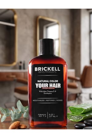 BRICKELL Natural Color Your Hair Erkek Saç Bakım Şampuanı 237 ml | Aloe Vera, E Vitamini ve Okaliptüs İçerikli Günlük Bakım