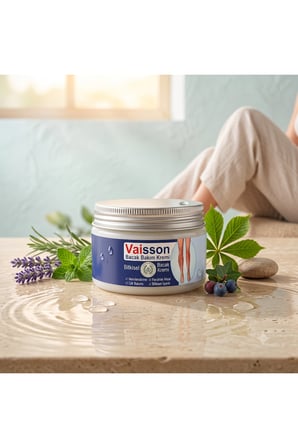 Vaisson Bitkisel Bacak Bakım Kremi 50 ml | Nemlendirici ve Ferahlatıcı Günlük Cilt Bakımı x3