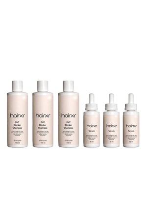 HairXR Şampuan 150 ml + Saç Bakım Serumu 30 ml Set | Unisex Saç ve Saç Derisi Bakımı x3