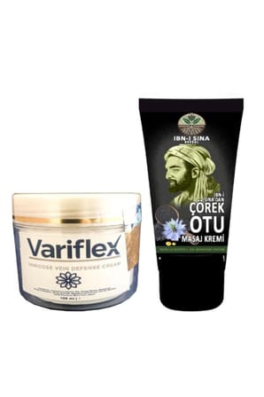 Variflex 100 ml Vücut Bakım Kremi + İbn-i Sina Herbal Çörek Otu Masaj Kremi İkili Bakım Seti