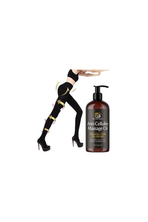 M3 Naturals 240 ml Vücut Masaj Yağı + L-XL Beden Mikro Kapsüllü Yüksek Bel Biçimlendirici Kadın Taytı