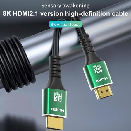 PrimeX PX-8K2 2 Metre HDMI 2.1 Kablo, 8K Ultra HD, 4K/144Hz Uyumlu, HDR10 ve eARC Destekli HDMI Kablo