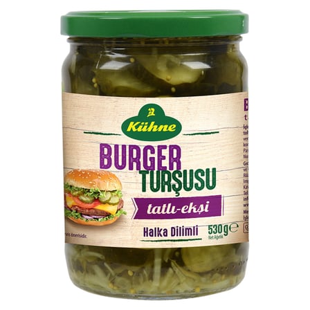 3 Adet Kühne Halka Dilimli Burger Turşusu 530 G