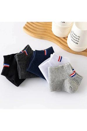 • Erkek/ Ribana Bilek Çorap – 5’li Paket (Siyah/Lacivert/Antrasit/Beyaz/Gri)