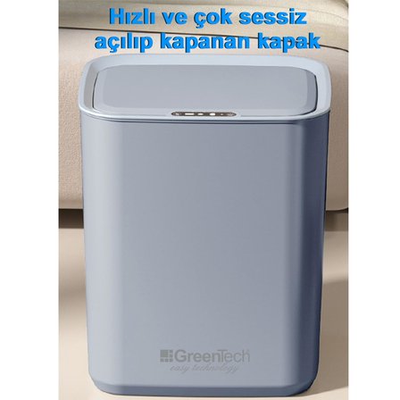 Sensörlü 22 Litre Çöp Kovası (Şarj Edilebilir Lityum Pilli) / GT-SC05
