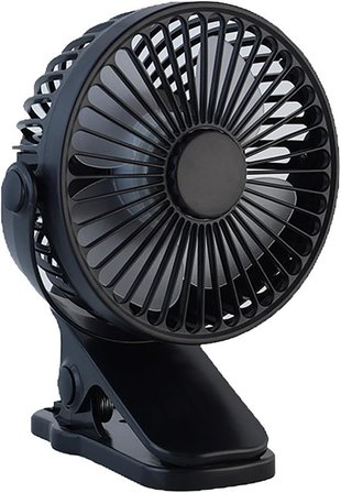 Şarjlı USB Mini Klipsli Vantilatör Fan - 3 Kademeli - 360° Hareketli - Bebek Arabası, Ofis, Masaüstü, Kamp Kullanımı İçin Uygun - Sessiz ve Taşınabilir - Asorti Renk