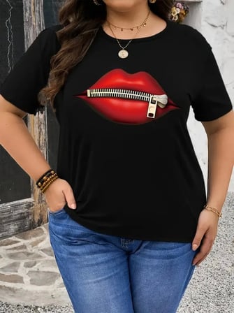 Modi Green Baskılı Oversize Bisiklet Yaka T-shirt - Siyah