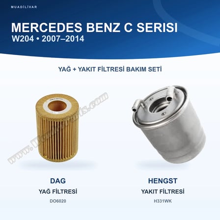 MERCEDES BENZ C (W204) Yağ+Yakıt Filtre Bakım Seti