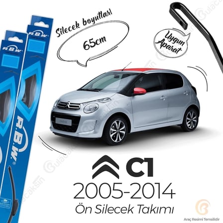 Muz Silecek Takımı Citroen C1 2005-2013 ile uyumlu